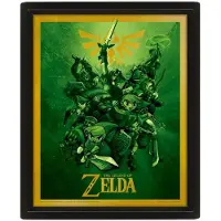 Pyramid 3d-set D-länkeffekt The Legend Of Zelda 26x20 Cm