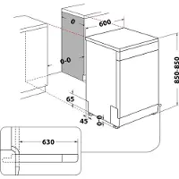 Whirlpool W7FHP33X - Diskmaskin - Svart