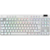 Logitech G PRO X TKL - Tangentbord - bakgrundsbelyst - trådlös - 2.4 GHz, Bluetooth - QWERTY - nordiskt (danska/finska/norska/svenska) - tangentbrytare: Tactile - vit