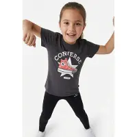 Converse T-shirt 'SNEAKER' mörkgrå / ljusröd / svart / vit