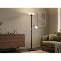 Reality Leuchten Uplight Gerry, Brun / rost, Vardagsrum / matsal, Metall, Modern, Golvlampa
