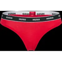 HUGO Stretch-cotton string briefs with logo waistband