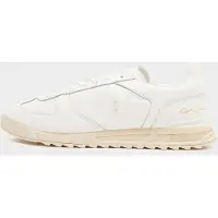 Ralph Lauren för män. 809P13089001 Varick vita lädersneakers (43), Hud, Karta, Nyckelband, Casual