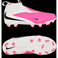 Nike Phantom 6 Academy High Cut Mg Breakout - Vit/svart/rosa Barn - Multi Ground (Mg), storlek 33