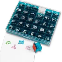 Learning Resources Jumbo Illustrerade Lärar Stämplar, Set om 30, Åldrar 3+, Meddelande Stämplar för Skola
