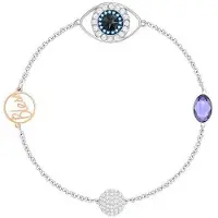 Swarovski Remix Mångsidigt Armband Klassiskt Onda Ögat Armband Betydelse Fred Och Lugn Sjöfart Damarmband Silver 5365749 Box (Random Color),M white