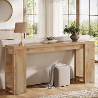 24hShop Avlastningsbord i trä med extra lång bordsskiva i modern stil / modernt konsolbord för hall och vardagsrum