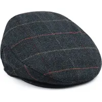 Barbour Wilkin Flat Cap Herringbone Donkergroen ångfärgad Grön örkgrön Storlek