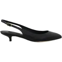 Dolce&Gabbana Svarta Läder Slingbacks Klackskor