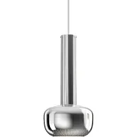 Louis Poulsen Design pendellampa VL56, dimbar, Förkromad / silver, Vardagsrum / matsal, Aluminium / grå / zink, Design, Pendellampa