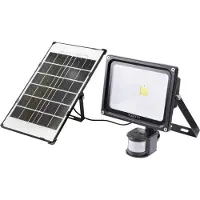Sygonix SY-5461110 Solcells-spotlight med rörelsedetektor 30 W Ljusfärg: Neutralvit