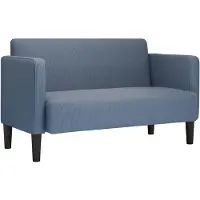 vidaXL Loveseat soffa blå 109 cm manchestertyg