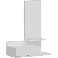 En.casa Väggskåp med spegel Gundsø 20x60x30 cm vit []