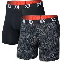 Saxx - Vandringskläder - Multi-Sport Mesh BB Fly 2pk XXcellence/Black för Unisex - Storlek M
