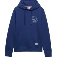 Superdry för män. M2014716A Huvtröja 1954 Company Relaxed, blå (M), Casual, Bomull