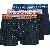 Jack & Jones Boxershorts 'Henrik' blå / orange / svart / vit