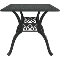 vidaXL Trädgårdsbord, Svart, 150X90X72 Cm, Gjutaluminium