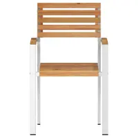 vidaXL Trädgård Stol 6 pcs Olivenatur Massivt teakträ
