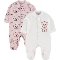 Emporio Armani Onesie - 2-pack - Rosa/Vit - - 1 år (80) - Onesie