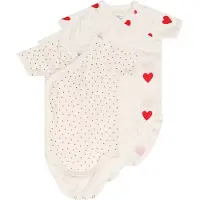 Petit Bateau Sparkdräkt/body 'NAISS' röd / vit