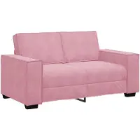 vidaXL Soffa 2-sits rosa 160x78x84 cm sammet