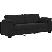 vidaXL 3-sitssoffa svart 220x77x82 cm sammet