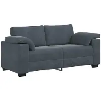 vidaXL Loveseat soffa mörkgrå 180x77x82 cm sammet