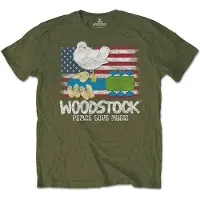 Ginza.se Woodstock: Unisex T-Shirt/Flag (Military Green) (Large)