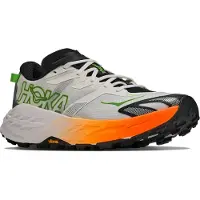 Hoka One One Speedgoat 7 Shoes White Orange AW26, Size EU 42