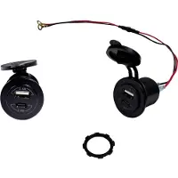 HP Autozubehör Dual USB+C Einbausteckdose Adapter