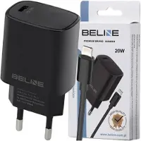 Beline PD 3.0 20W Lightning Laddare - iPhone 14/13/12/X/iPad Pro - Svart