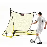 Vevor Fotbollsreboundernät, 2-i-1 fotbollsmålrebounder, förtjockade glasfiberstänger, järnrör för kontroll, passningsövning, enkel bollträningsutrustning för tonåringar och vuxna, 1830 x 1085 mm