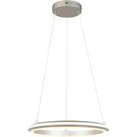 TRIO Lighting Pendellampa Amador, dimbar, Aluminium / grå / zink, Vardagsrum / matsal, Metall, Modern