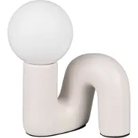 Reality Leuchten Bordslampa Quinn, Aluminium / grå / zink, Vardagsrum / matsal, Keramik, Ungt boande, Bordslampa