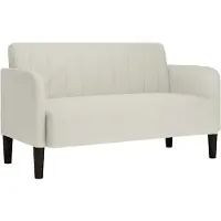 vidaXL Loveseat soffa creme 109 cm sammet