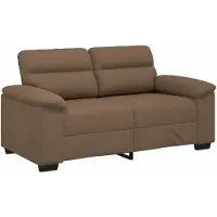 vidaXL 2-sitssoffa brun 160x81x84 cm tyg