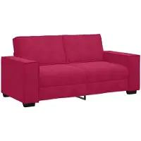 vidaXL 2-sitssoffa vinröd 180x78x84 cm sammet