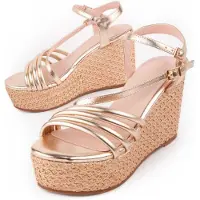 Montevita Sandalia De Cuña Para Mujer. Salia10 103011 41 gyllene