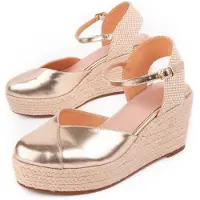 Montevita Wedge Espadrille Balenci3 Guld