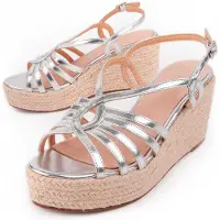 Montevita Sandalia De Cuña Para Mujer. Salia6 102973 41 silver