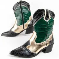 Montevita Botín Cowboy De Tacón Para Mujer. Botinia8 100633 36 grön