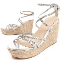 Montevita Monte Vita Wedge Sparto Sandal Wesparto6 I Silver