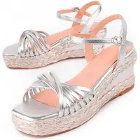 Montevita Sandalia De Cuña Para Mujer. Salia4 102969 40 silver