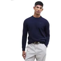 Barbour Men's Essential Lambswool Crew Neck Navy