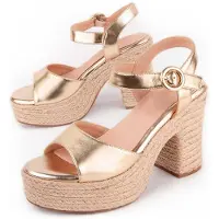 Montevita Sandalia De Tacón Para Mujer. Iliad 102966 41 gyllene