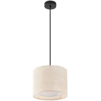 LINDBY Hänglampa Soula , dimbar, Creme / bärnsten, Vardagsrum / matsal, Syntetmaterial, Lantlig / rustik, Pendellampa