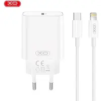 XO USB-Laddare med USB-C PD 20W + USB-C till Lightningkabel