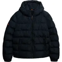 Superdry Pufferjacka Hooded Navy Bå Mörkbå Storek