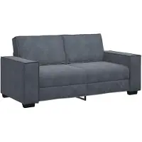 vidaXL Soffa 2-sits mörkgrå 180x78x84 cm sammet