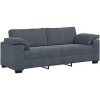 vidaXL 3-sitssoffa mörkgrå 220x77x82 cm sammet